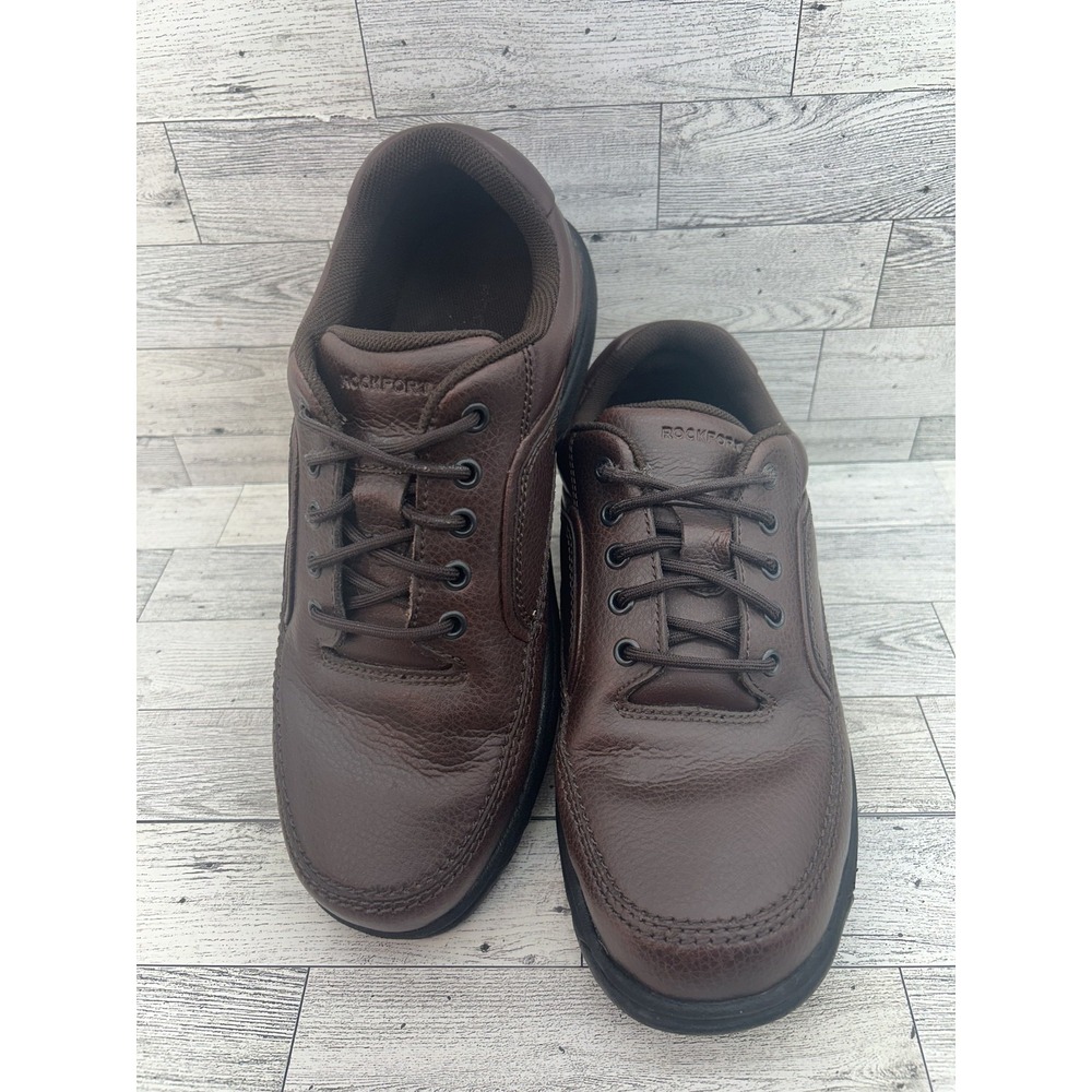 Rockport Shoes Mens Size 10 Brown Leather Comfort Walking Oxford K71201 Wide Fit